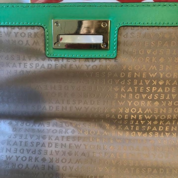 Green Kate Spade satchel with shoulder strap new - Picture 5 of 9